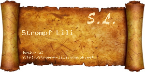 Strompf Lili névjegykártya