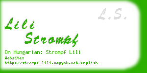 lili strompf business card